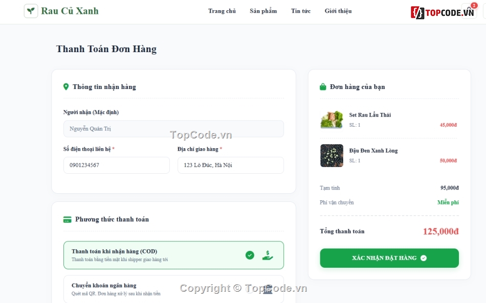 Website bán rau,bán rau củ,rau củ